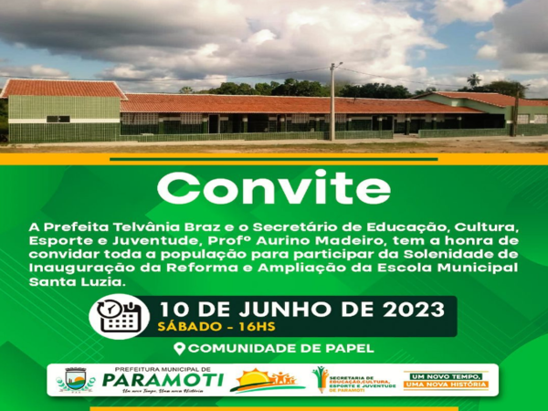 Prefeitura de Paramoti agora tem um novo número.