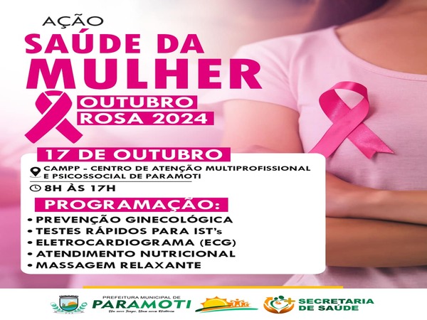 AÇÃO SAÚDE DA MULHER - OUTUBRO ROSA 2024